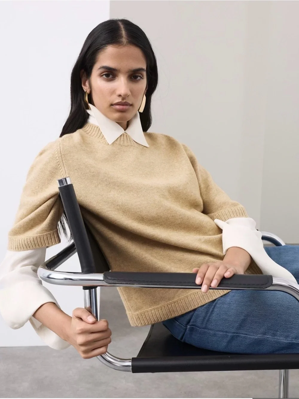 Marks & Spencer: Autograph Collection Short-Sleeve Crewneck Sweater - Picture 6 of 7